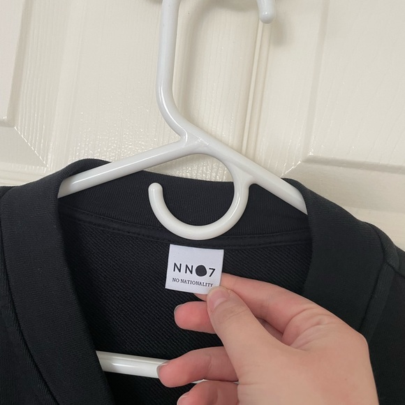 NN07 No Nationality Jake 3222 Black Bomber Shirt Jacket Size XL - Picture 6 of 7